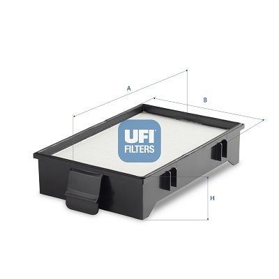 Cabinefilter (333x213x76mm, patroon) past: HITACHI ZX170W-5B, ZX225US-3, ZX240-3, ZX250LCK-3, ZX250LCN-3, ZX350LCN-3