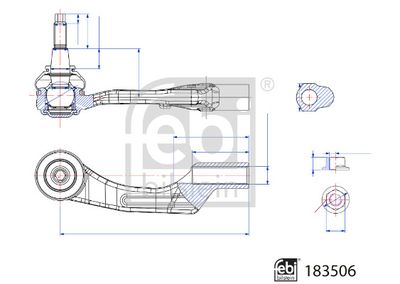 Наконечник поперечной рулевой тяги FEBI BILSTEIN 183506 для PEUGEOT 2008