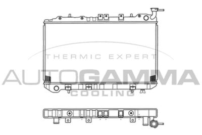 Радиатор, охлаждение двигателя AUTOGAMMA 101388 для NISSAN 100NX
