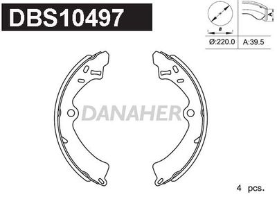 Комплект тормозных колодок DANAHER DBS10497 для SUZUKI SJ413