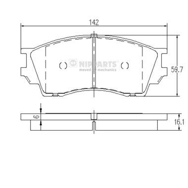 Комплект тормозных колодок, дисковый тормоз NIPPARTS J3603040 для MAZDA XEDOS