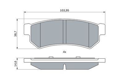 Комплект тормозных колодок, дисковый тормоз 0 986 460 007