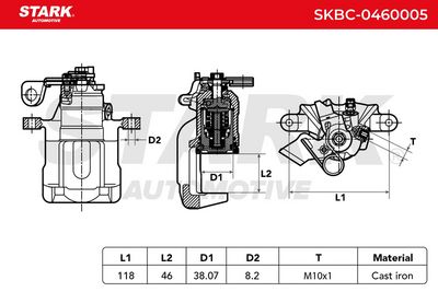 спирачен апарат STARK SKBC-0460005