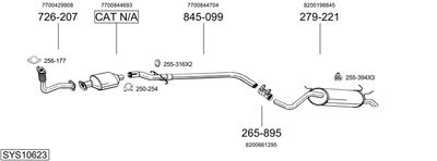 Układ wydechowy BOSAL SYS10623