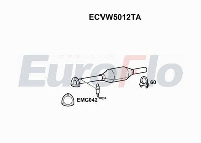 Katalizator EUROFLO ECVW5012TA