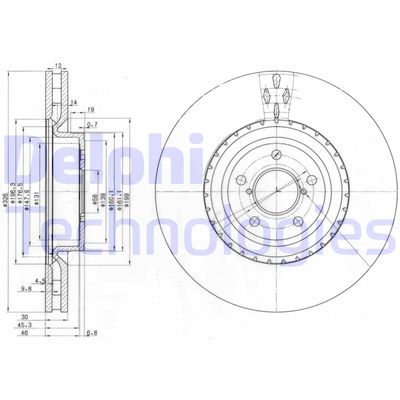 Bromsskiva DELPHI BG3818