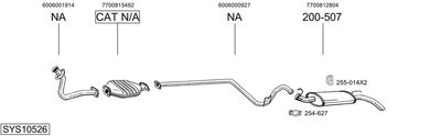 Układ wydechowy BOSAL SYS10526