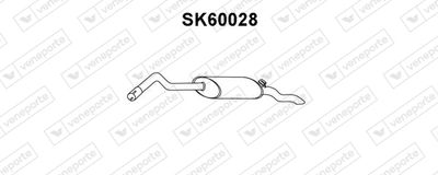 Глушитель выхлопных газов конечный VENEPORTE SK60028 для VW CADDY