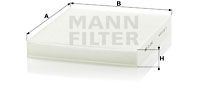 Фильтр, воздух во внутренном пространстве MANN-FILTER CU 2545 для SKODA ROOMSTER