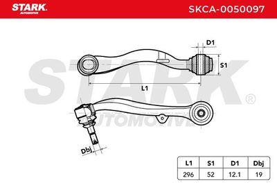 носач, окачване на колелата STARK SKCA-0050097