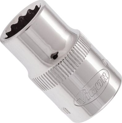 Vigor V7538-10 Sada nástrčných hlavic, dvojitý šestihran 3/8" 10 Ks