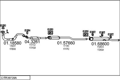 Układ wydechowy MTS CITR39728A059866