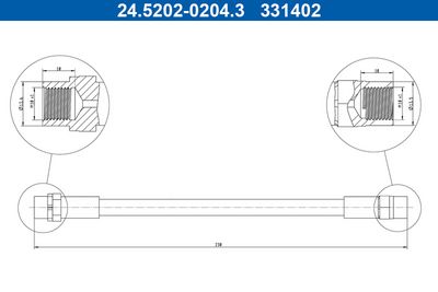 спирачен маркуч ATE 24.5202-0204.3