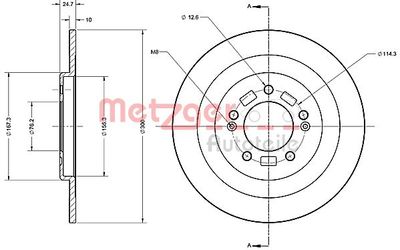 METZGER 6110694 Тормозные диски для HYUNDAI i40 I CW (VF) 2.0 GDI METZGER 6110694 Тормозные диски для HYUNDAI i40 I CW (VF) 2.0 GDI