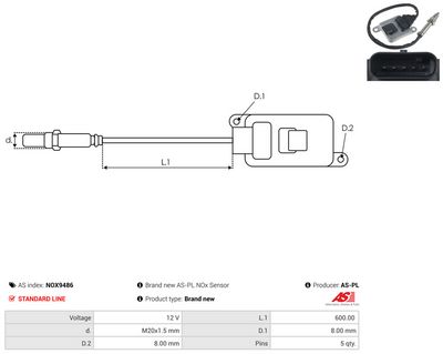 SENZOR NOX INJECTIE ADITIV AS-PL NOX9486 2