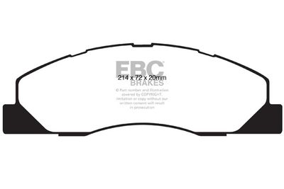 комплект спирачно феродо, дискови спирачки EBC Brakes DP61847