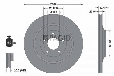Brzdový kotouč PAGID 54770NHC
