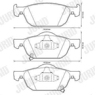 Brake Pad Set, disc brake 572624JC