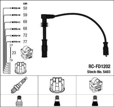 Комплект проводов зажигания NGK 5403 для FORD USA PROBE