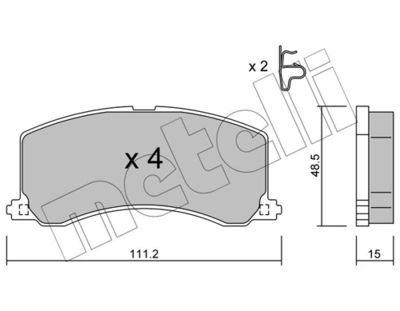 Brake Pad Set, disc brake 22-0248-0