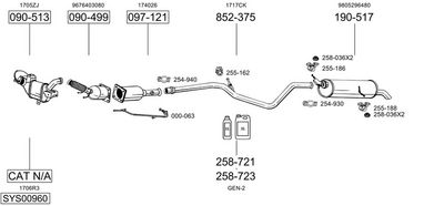Изпускателна система BOSAL SYS00960