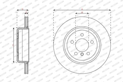 BREMSSCHEIBE FERODO DDF2504C1 2