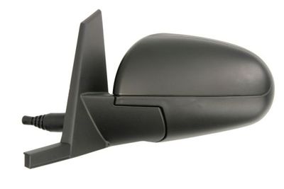 Zijspiegel Links (mechanisch, asferisch, under-coated) past: MITSUBISHI COLT VI 06.04-06.12