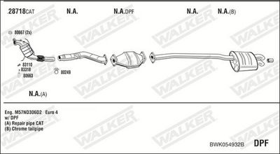 Изпускателна система WALKER BWK054932B