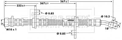 Brake Hose Borg & Beck BBH6204