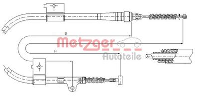Тросик, cтояночный тормоз METZGER 17.0334 для FORD MAVERICK