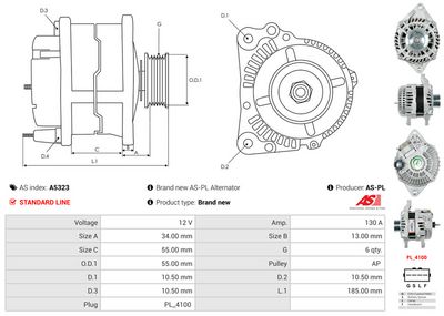 GENERATOR / ALTERNATOR AS-PL A5323 4