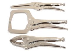 Laser Tools Locking Grip Wrench & Clamp Set 3pc