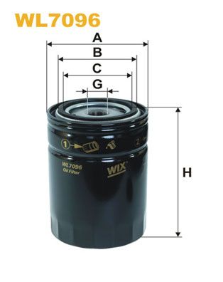 Масляный фильтр WIX FILTERS WL7096 для FIAT DINO