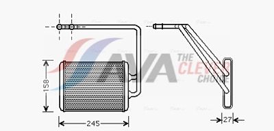 топлообменник, отопление на вътрешното пространство AVA Clever Choice HY6141