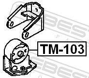 TM-103 Подушка двигателя передняя  FEBEST FEBEST 