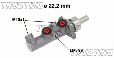 Главный тормозной цилиндр TRUSTING PF839 для FIAT MULTIPLA