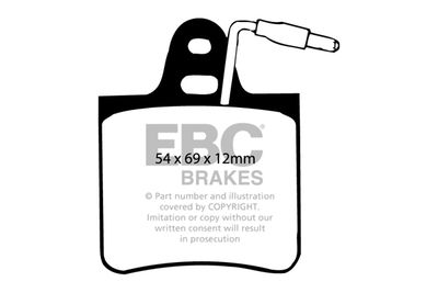 Комплект тормозных колодок, дисковый тормоз EBC Brakes DP245 для CITROËN GS