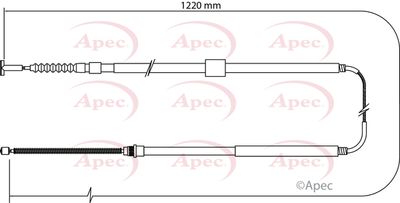 Cable Pull, parking brake APEC CAB1114