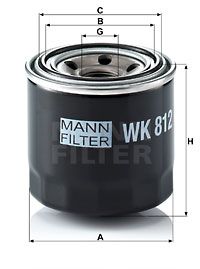 Топливный фильтр MANN-FILTER WK 812 для DAIHATSU TAFT