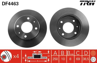 Bromsskiva TRW DF4463