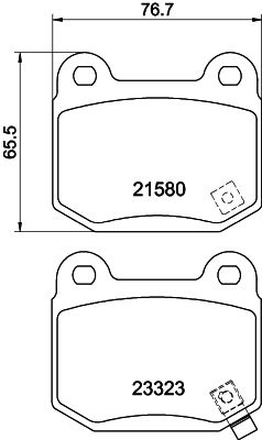 Комплект тормозных колодок, дисковый тормоз HELLA 8DB 355 036-751 для TOYOTA GT