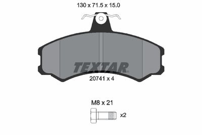 Комплект тормозных колодок, дисковый тормоз TEXTAR 2074105 для IVECO MASSIF