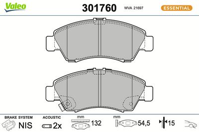 SET PLACUTE FRANA FRANA DISC VALEO 301760