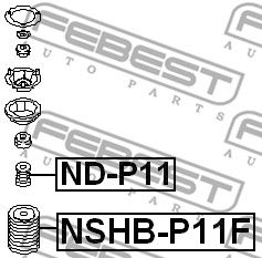NSHB-P11F FEBEST Пыльник амортизатора FEBEST 