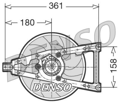 DENSO DER09011 Вентилятор системы охлаждения двигателя  для FIAT CINQUECENTO (Фиат Кинqуекенто)