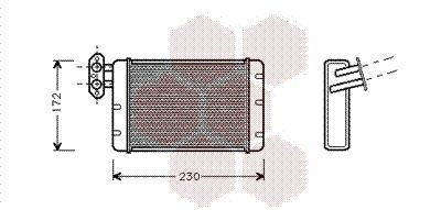 Теплообменник, отопление салона VAN WEZEL 02006058 для AUSTIN METRO