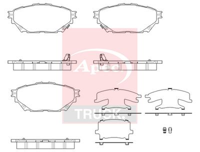 APEC Brake Pad Set, disc brake PAD25749