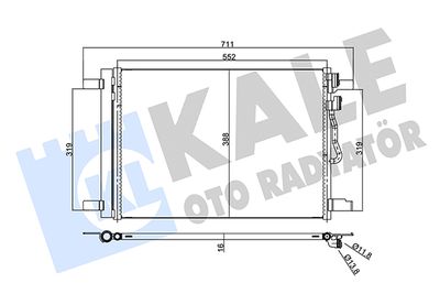 KALE OTO RADYATÖR 357965 Радиатор кондиционера  для AUDI A3 (Ауди А3)
