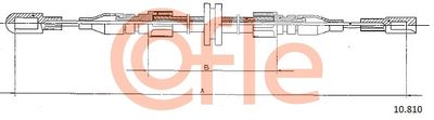 COFLE 92.10.810 Трос ручного тормоза  для VOLVO 340-360 (Вольво 340-360)