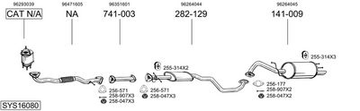 Изпускателна система BOSAL SYS16080